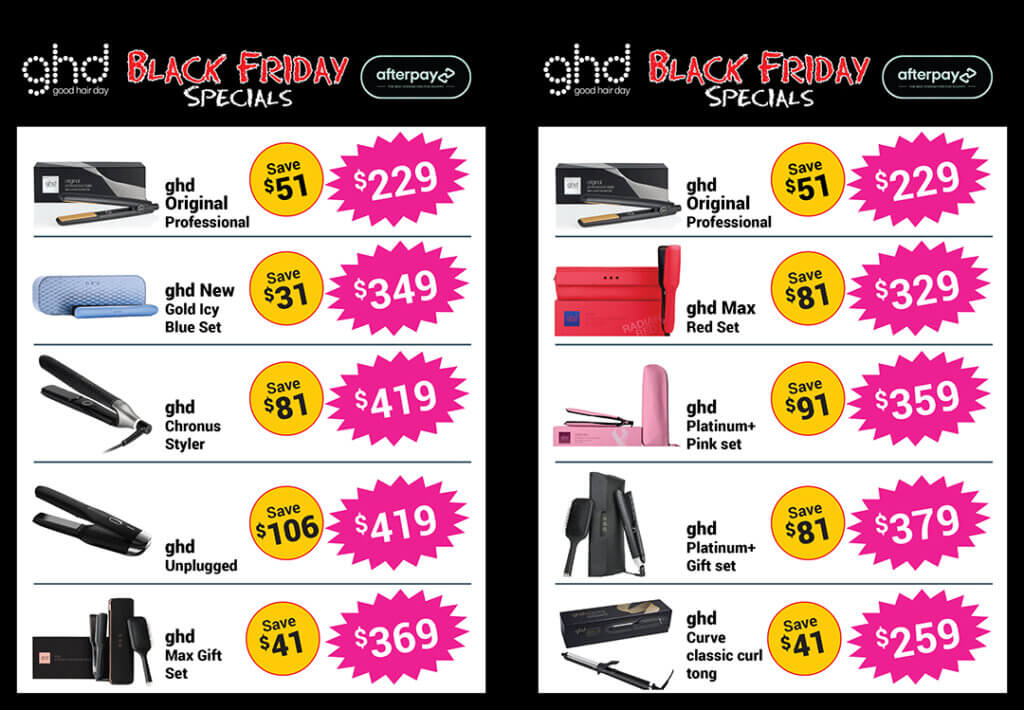 Black Friday GHD Deals at The Hair and Beauty Club WestCity Waitakere